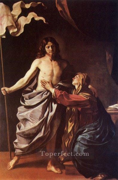 Aparición de Cristo a la Virgen Guercino Pintura al óleo